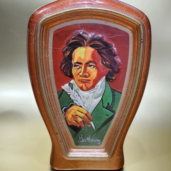 Pair Vntg Jim Beam Bottles Decanters Chopin Beethoven design by Edward Weiss - Picture 9 of 13